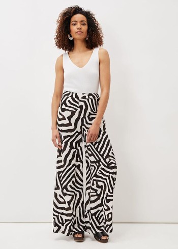 Phase Eight Isabelle Zebra Print Wide Leg Trousers Multicolor USA | 1673985-LZ